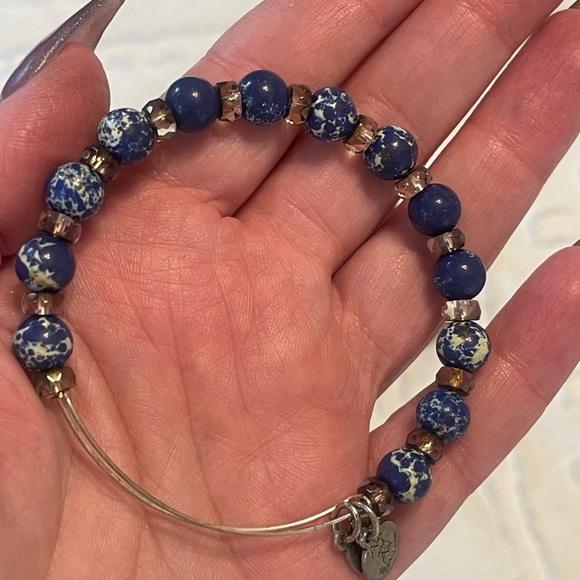 Alex and Ani Blue Expandable Beaded Bracelet - Picture 2 of 3
